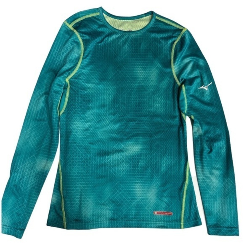 Mizuno BT Baselayer Shirt Base Layer Women Tile Blue Size Medium EUC‎